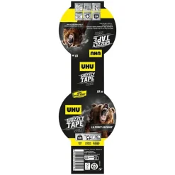 Ruban adhésif UHU Grizzly tape noir 10m