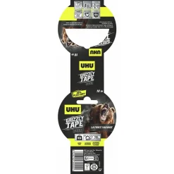 Ruban adhésif UHU Grizzly tape noir 10m