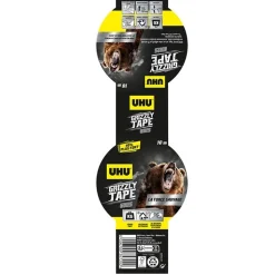 Ruban adhésif UHU Grizzly tape gris 10m