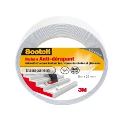 Ruban anti-dérapant rond transparent Scotch 25 mm x 5 m