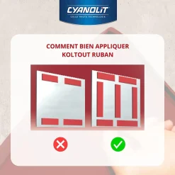 Ruban colle Koltout extra fin h. 8 mm x l. 10 m