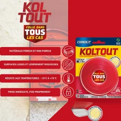 Ruban colle Koltout extra fin h. 19 mm x l. 7.5 m