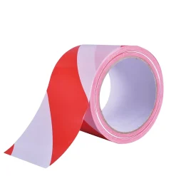 Ruban de chantier Diall rouge & blanc 50 mm x 100 m