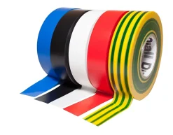 Ruban d'isolation, couleur mélangée 19 mm x 10 m vendu par 5 pièces