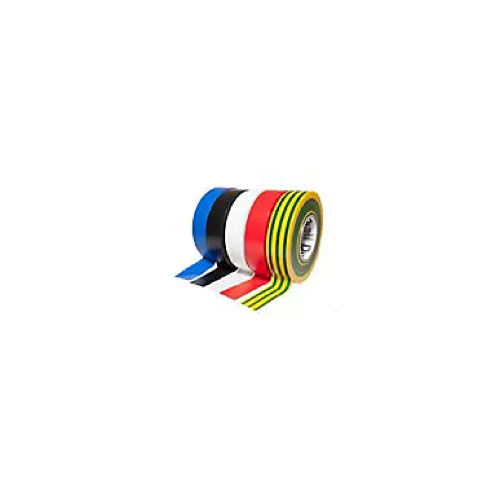 Ruban d'isolation, couleur mélangée 19 mm x 33 m vendu par 5 pièces