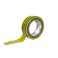 Ruban d'isolation électrique 19 mm x 10 m vert et jaune