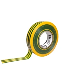Ruban d'isolation électrique 19 mm x 33 m vert et jaune