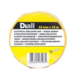 Ruban d'isolation électrique 19 mm x 33 m vert et jaune