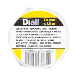 Ruban d'isolation électrique 19 mm x 10 m blanc