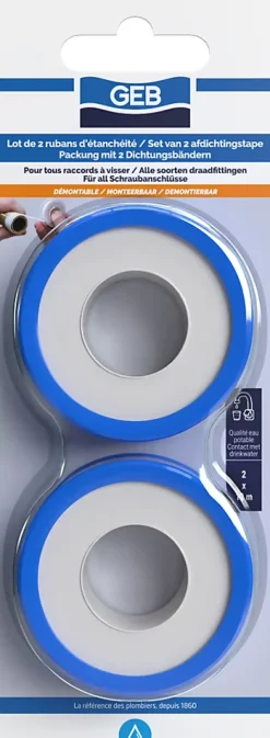 Ruban d'étanchéité PTFE 12mm x 12m vendu par 2