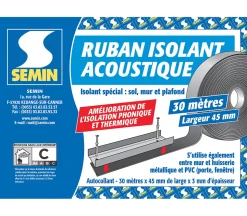 Ruban Isolant Acoustique Semin, 30 m x 45 mm