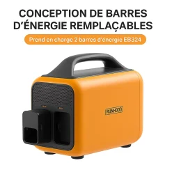 RUNHOOD HE600 + 4 EB324 - Station Modulaire 600 W 1296 Wh avec Hot-Swap