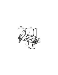 Sabot à sceller pour porte, glissière réglable, acier - THIRARD