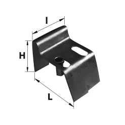 Sabot de portail à sceller réglable Afbat avec gâche noir