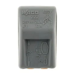 Sachet de 5 bornes 2 entrées série 222 - Wago