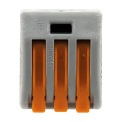 Sachet de 10 bornes 3 entrées série 222 - Wago