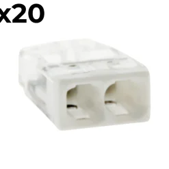 Sachet de 20 bornes 2 entrées série 2273 - Wago
