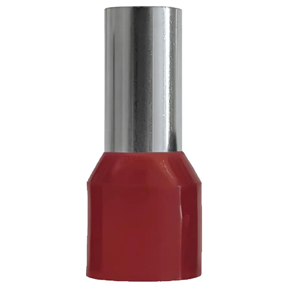 Sachet De 100 Embouts De Câblage Pour Fil Souple Section 35mm² - Rouge - Collerette Isolante