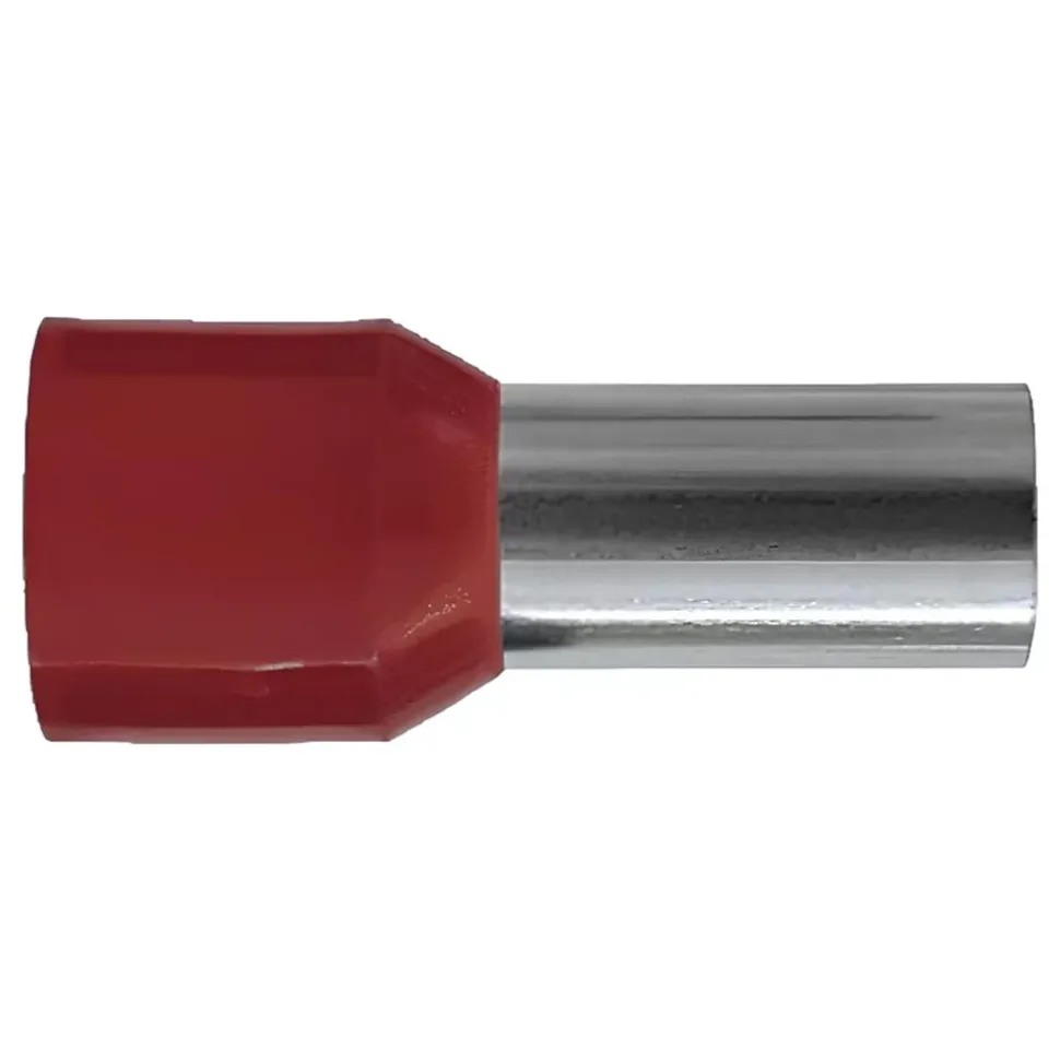 Sachet De 100 Embouts De Câblage Pour Fil Souple Section 35mm² - Rouge - Collerette Isolante