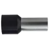 Sachet De 100 Embouts De Câblage Pour Fil Souple Section 25mm² - Noir - Collerette Isolante