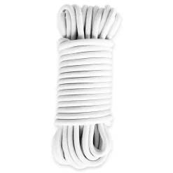Sandow élastique Blanc 15 mètres - Qualité PRO TECPLAST 9SW - Tendeur pour bâche de diamètre 9 mm