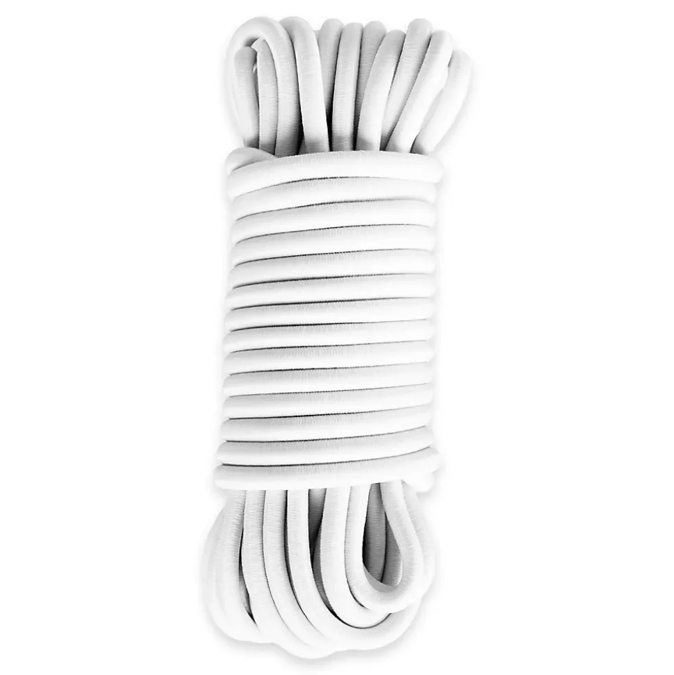 Sandow élastique Blanc 15 mètres - Qualité PRO TECPLAST 9SW - Tendeur pour bâche de diamètre 9 mm