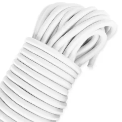 Sandow élastique Blanc 15 mètres - Qualité PRO TECPLAST 9SW - Tendeur pour bâche de diamètre 9 mm