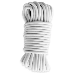 Sandow élastique Blanc 20 mètres - Qualité PRO TECPLAST 9SW - Tendeur pour bâche de diamètre 9 mm