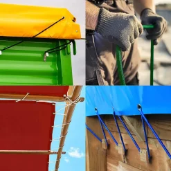 Sandow élastique Bleu 40 mètres - Qualité PRO TECPLAST 9SW - Tendeur pour bâche de diamètre 9 mm