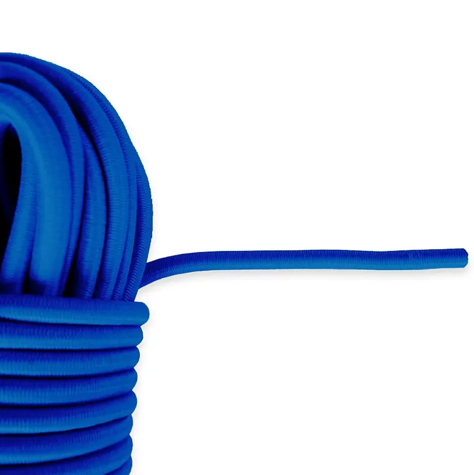 Sandow élastique Bleu 80 mètres - Qualité PRO TECPLAST 9SW - Tendeur pour bâche de diamètre 9 mm