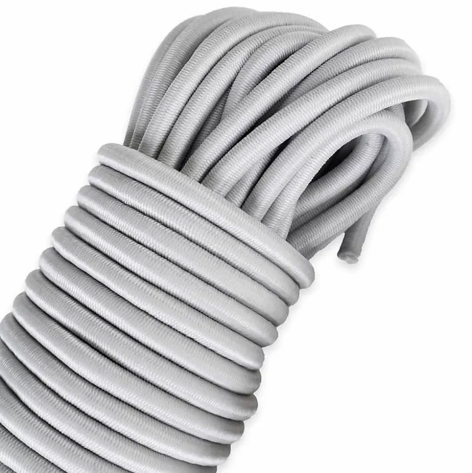 Sandow élastique Gris 90 mètres - Qualité PRO TECPLAST 9SW - Tendeur pour bâche de diamètre 9 mm