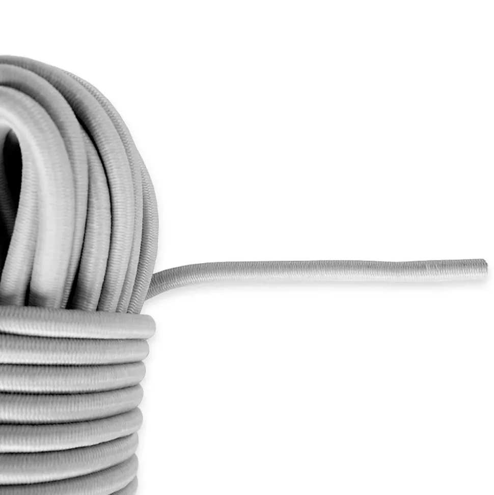 Sandow élastique Gris 90 mètres - Qualité PRO TECPLAST 9SW - Tendeur pour bâche de diamètre 9 mm