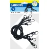 Sandow tendeur élastique 80cm avec crochets - lot de 4