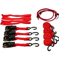 Sangle d'arrimage à cliquet 4,5 mètres x4 avec sandows x2
