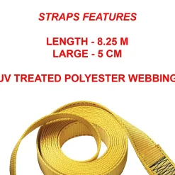 Sangles à cliquet de 8,25 m x 50 mm avec Crochet J Master Lock