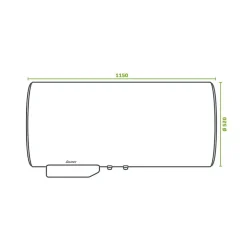 SAUTER Chauffe-eau électrique CANGAR horizontal mural 150L - ACI Hybride