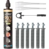 SCELL IT Kit Scellement Chimique FIRST300 300ml Ton béton avec 6 Tamis et Tige Acier M8 et Brosse