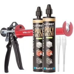 SCELL IT Pack Pistolet Heritage avec 2 Cartouches Scellement Chimique First300 Ton béton