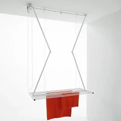 Séchoir plafond manuel blanc 152x54x25cm alu Foxydry Mini 150