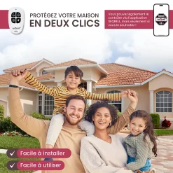 seQrell, Systeme Alarme Maison sans Fil GSM 4G, WLAN avec écran Tactile et Batterie 1500 mAh. Alexa, Application Android et iOS