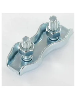 Serre-câble plat duplex Acier zingué Câble De 5 - 10 pièces
