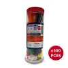 Serre-câbles de couleur en nylon, différentes tailles - 500 pièces assorties