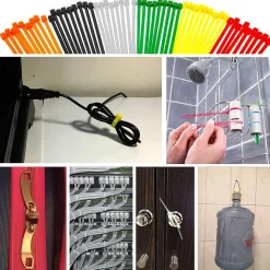 Serre-câbles de couleur en nylon, différentes tailles - 500 pièces assorties