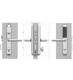 Serrure à code électronique Easykey Slim DOM METALUX - Entraxe 70 mm - XS40SD7DL-10