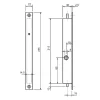 Serrure à encastrer 2 points à levier coffre 32/30 axe 22,5mm - METALUX - F132305000