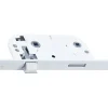 Serrure à encastrer Bricard condamnation bout rond blanc axe 40 mm réversible