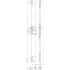 Serrure à larder 3 points TF pour profil acier pêne dormant demi-tour Série 6270 axe 30mm hauteur 1700mm - STREMLER - 6270.45.0