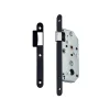 Serrure à larder D452 Bec de cane axe 50mm bout rond finition noir avec gâche - VACHETTE - 16093000