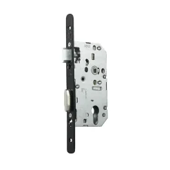 Serrure à larder D455 clé I axe 50mm bout rond finition noir sans gâche - VACHETTE - 22700000