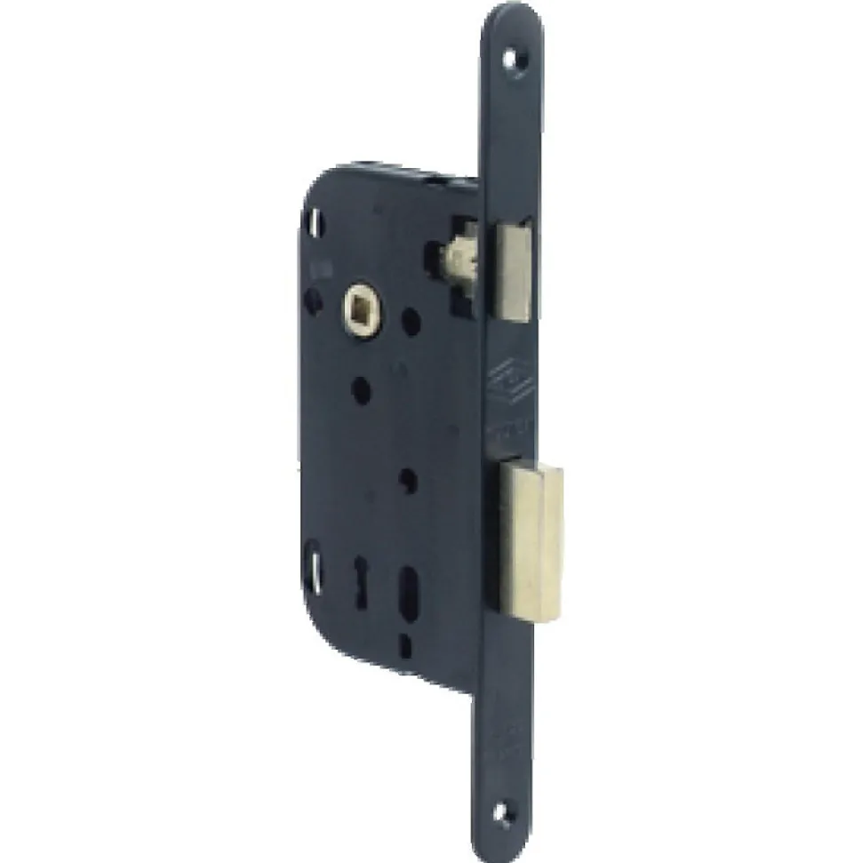 Serrure à larder MULTIBAT à pêne dormant et demi tour axe 50mm T/NO bout rond sans gâche réversible - JPM - 240000-02-1J